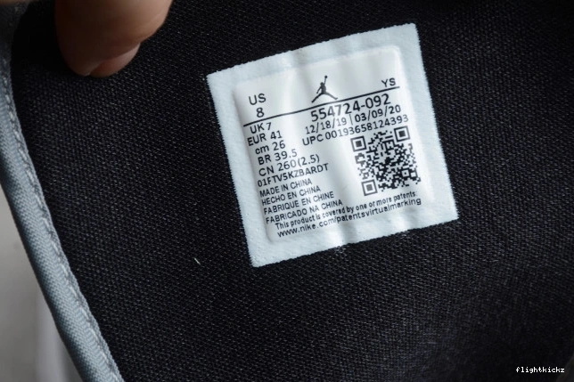 Grey Mid 1 Smoke Jordan AIR 554724-092 Light 0921